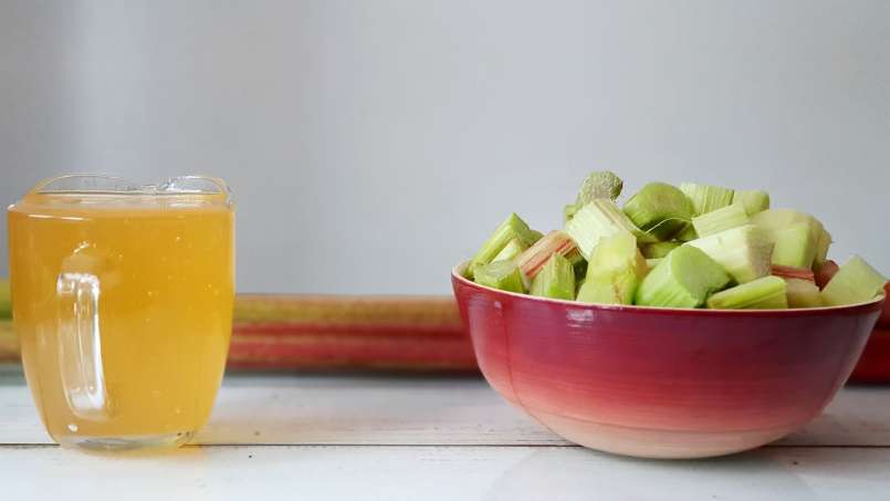 Sirup rhubarb dengan madu, foto 4