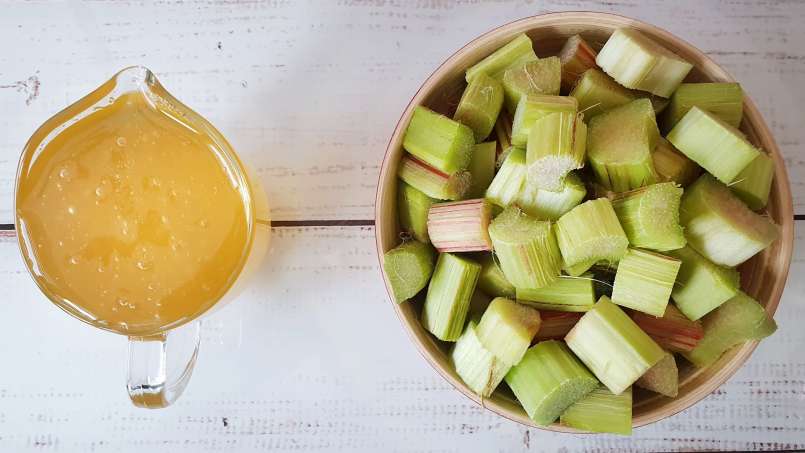 Sirup rhubarb dengan madu, foto 5