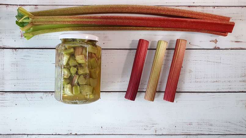 Sirup rhubarb dengan madu, foto 10