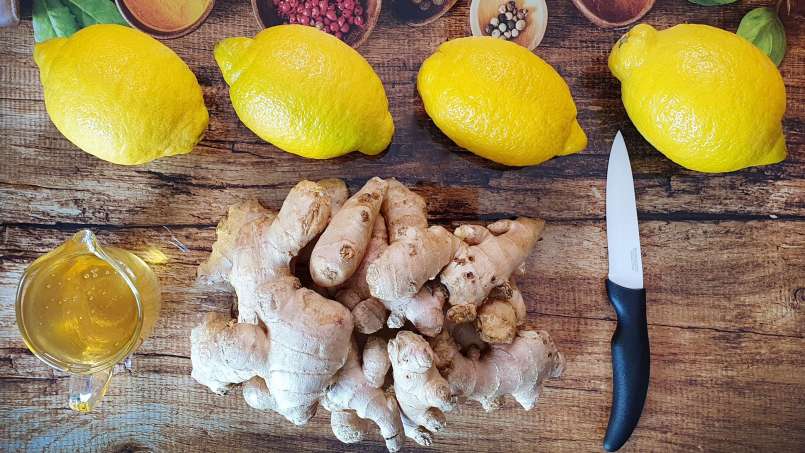Konsentrat jus jahe, lemon, dan madu, foto 1