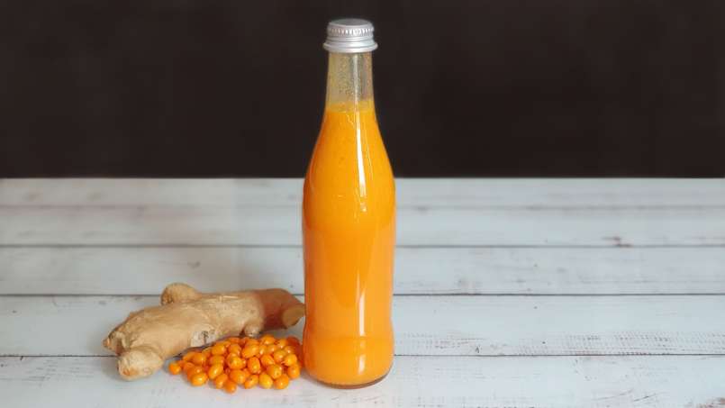 Jus seabuckthorn dengan jahe, lemon, dan madu, foto 1