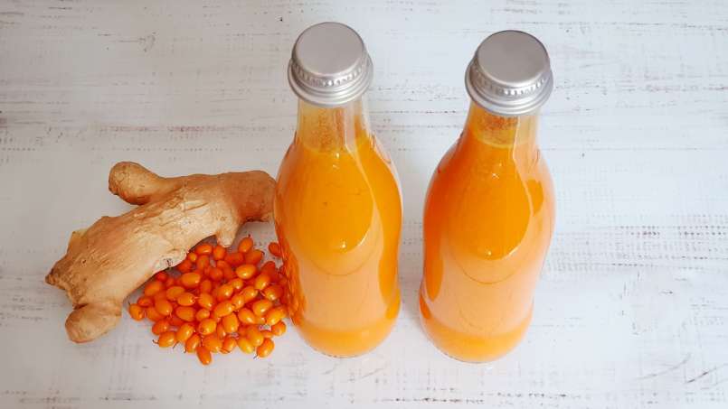 Jus seabuckthorn dengan jahe, lemon, dan madu, foto 5