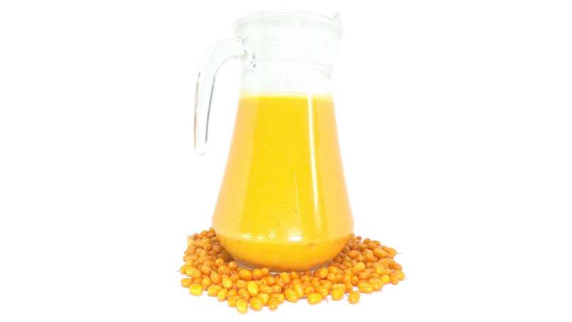 Jus seabuckthorn tanpa pemanis dengan jahe dan lemon, foto 1