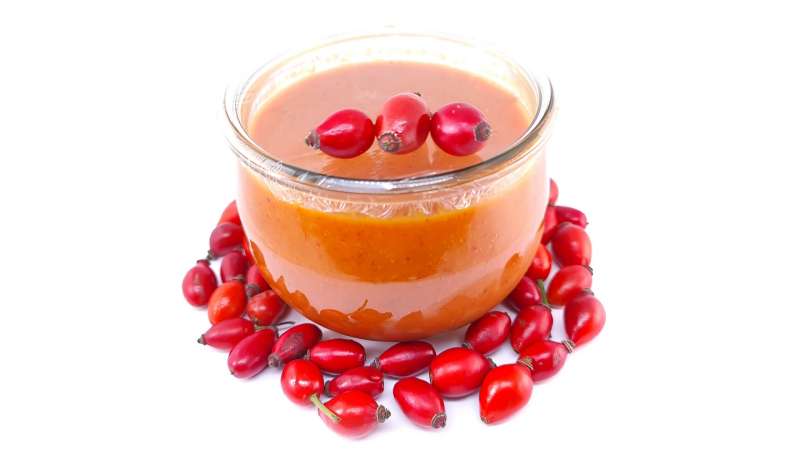 Pasta rosehip dingin dengan madu, serbuk sari, jahe, lemon, dan mint, foto 6