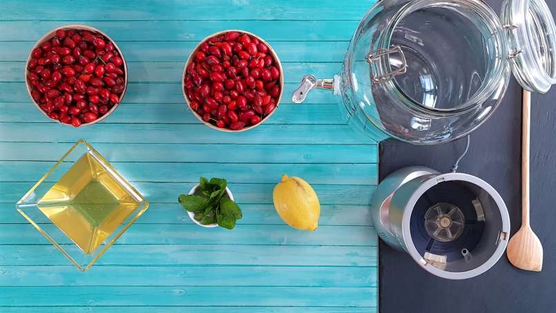 Sari apel dengan madu, lemon, dan mint, foto 3